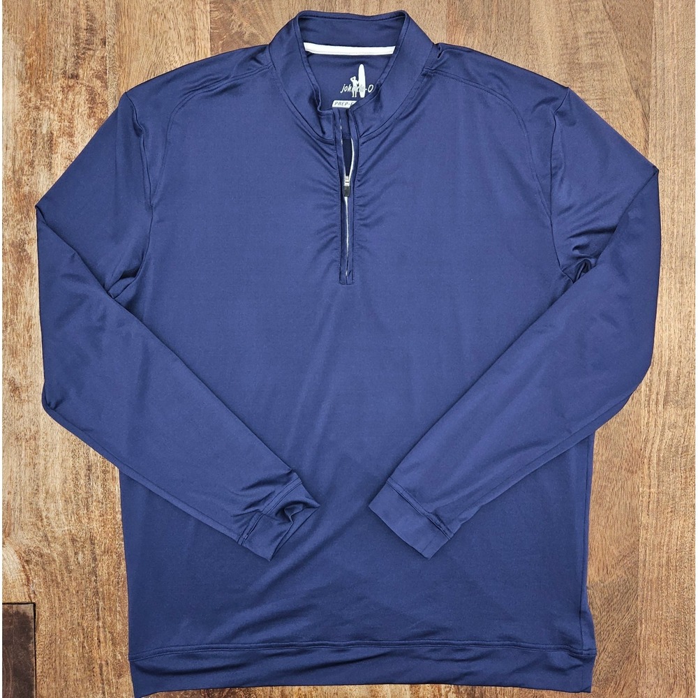 Johnnie-O Prep-Formance Shirt Men XL Navy Blue 1/4 Zip Long Sleeve Pullover Golf